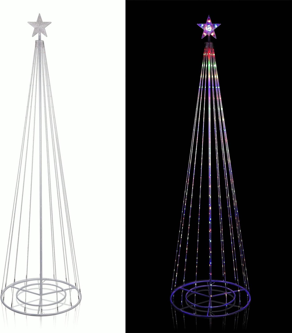 8.83' Tower Christmas Tree with Multi-Functional LED Lights