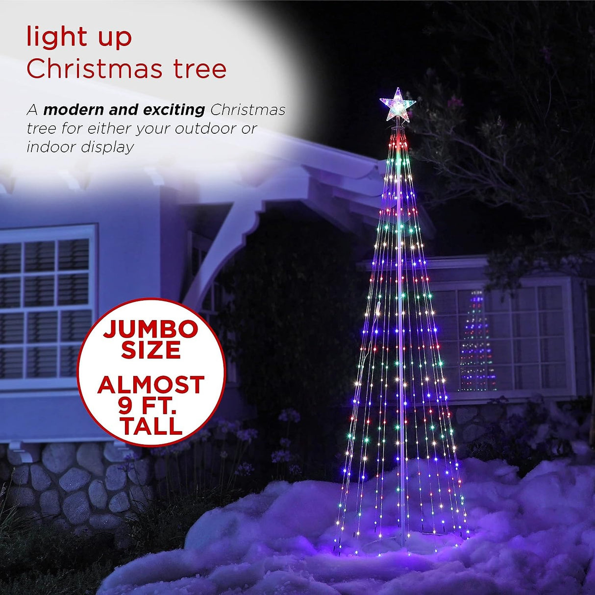 8.83' Tower Christmas Tree with Multi-Functional LED Lights