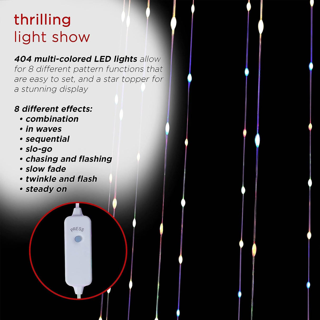 8.83' Tower Christmas Tree with Multi-Functional LED Lights