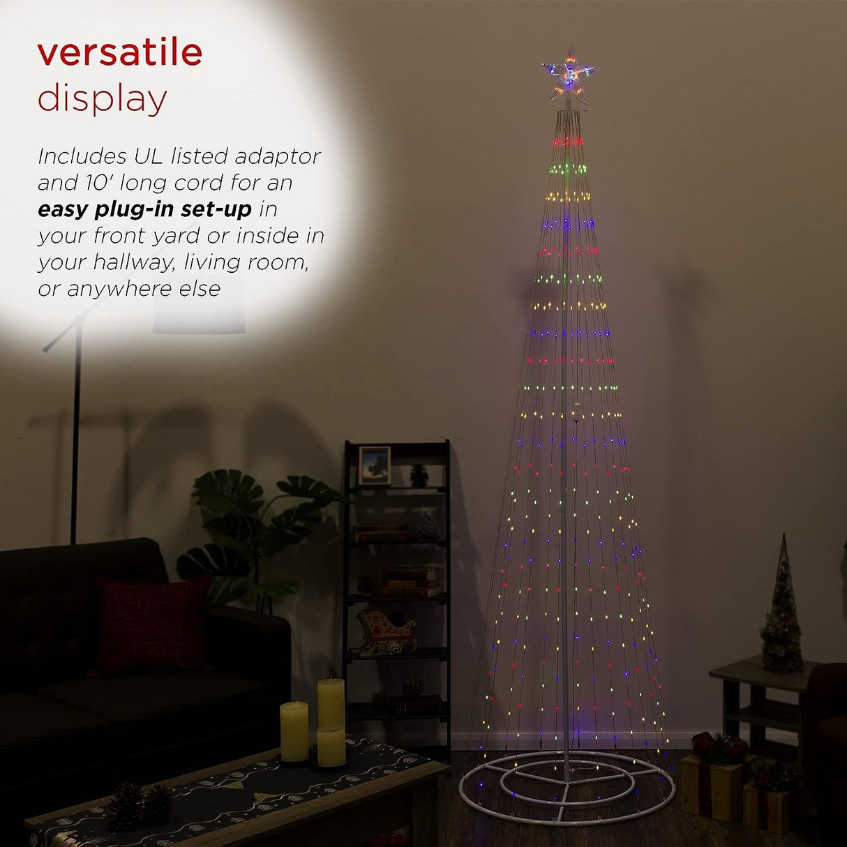 8.83' Tower Christmas Tree with Multi-Functional LED Lights