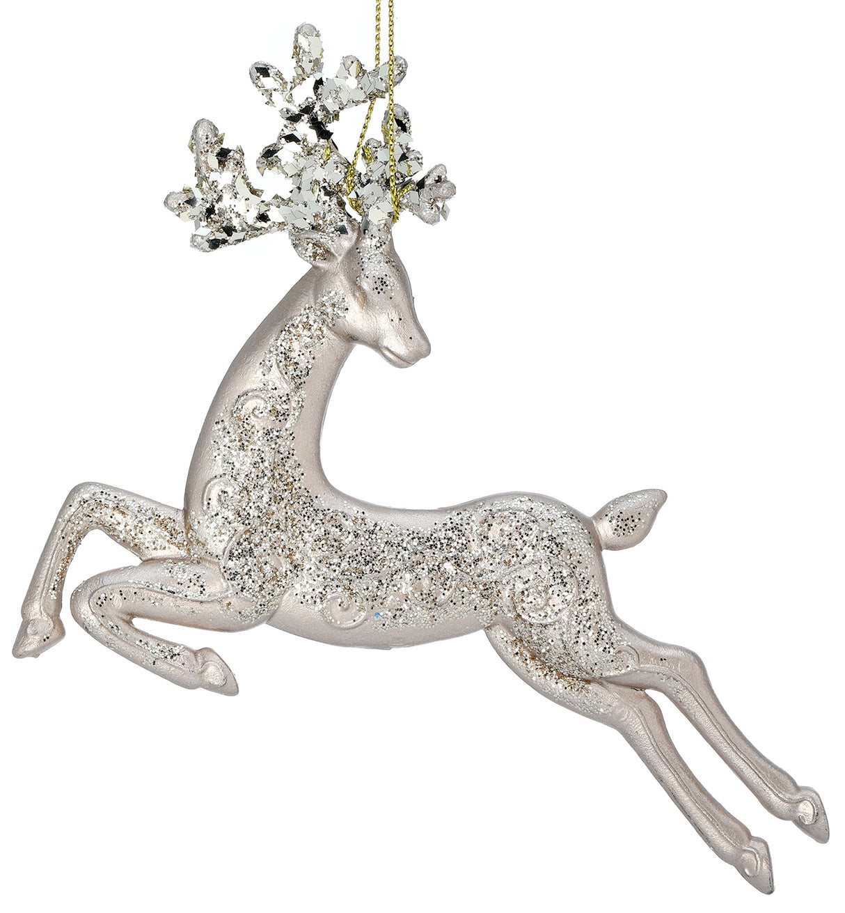 5.5" Plastic Prancing Deer Ornament