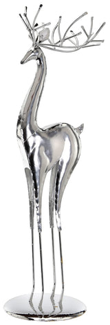 Slim Silver Plated Reindeer Table Piece