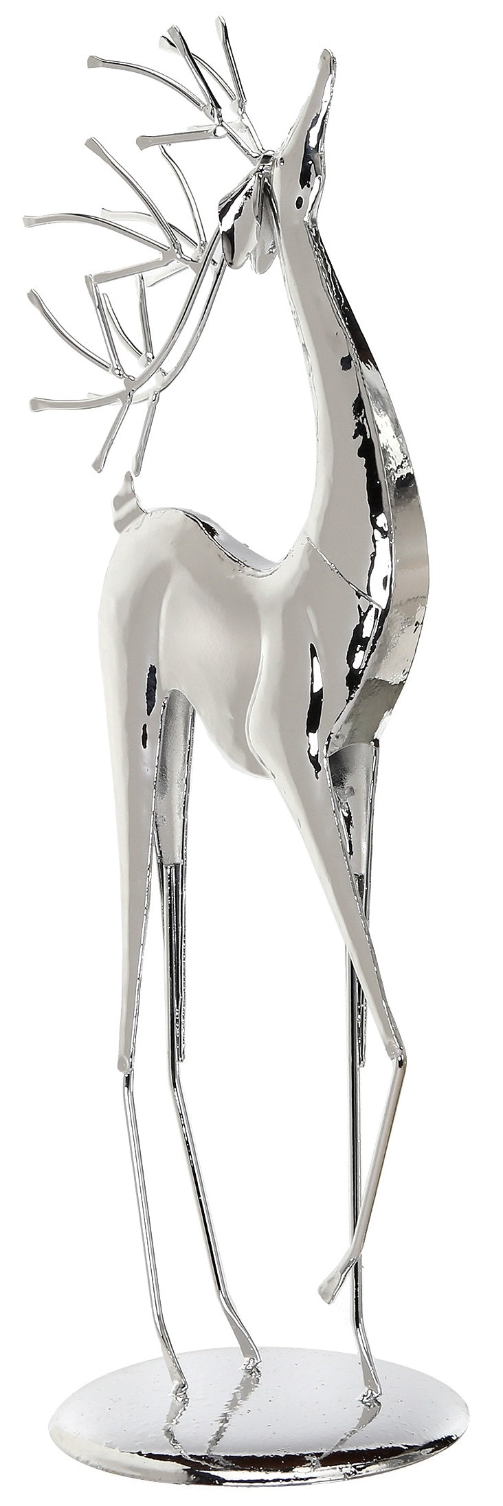 Slim Silver Plated Reindeer Table Piece