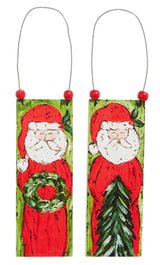 6" Santa Claus Wooden Ornament