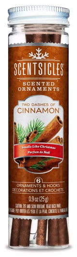 Fragrance-Infused Paper Sticks. Set of 6 scented ornaments that smell like Two Dashes of Cinnamon.