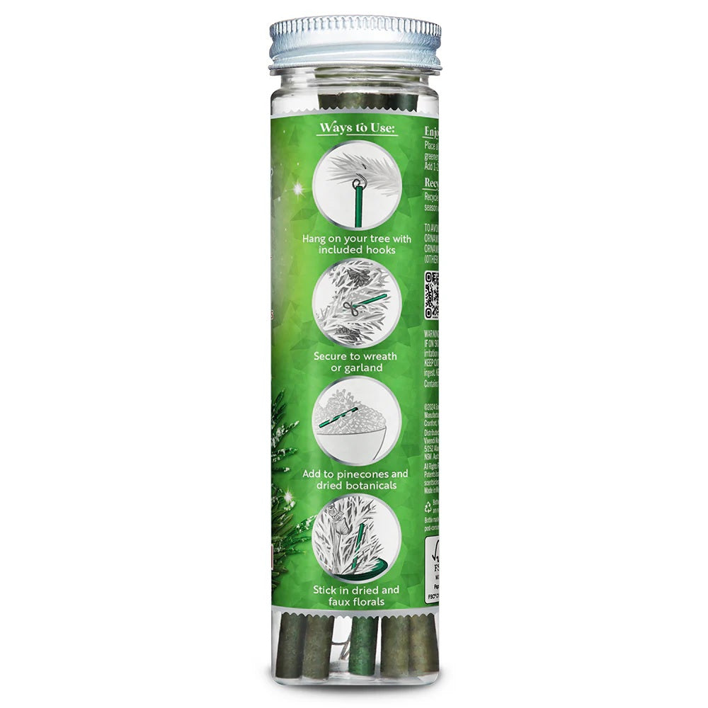 Fragrance-Infused Paper Sticks. Set of 6 scented ornaments that smell like White Winter Fir.