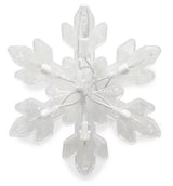 Set of 5 Lighted Frosted Snowflake Lights