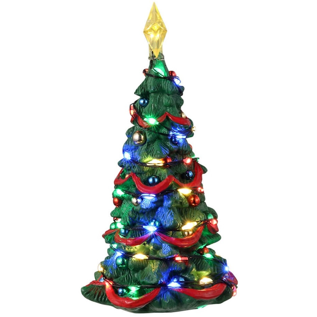 Resin village accent for a Lemax display. Designed to look like a decorated and lit up Christmas tree.