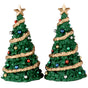 Resin village accents for a Lemax display. Designed to look like two decorated Christmas trees.