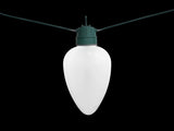 White jumbo LED light bulb.