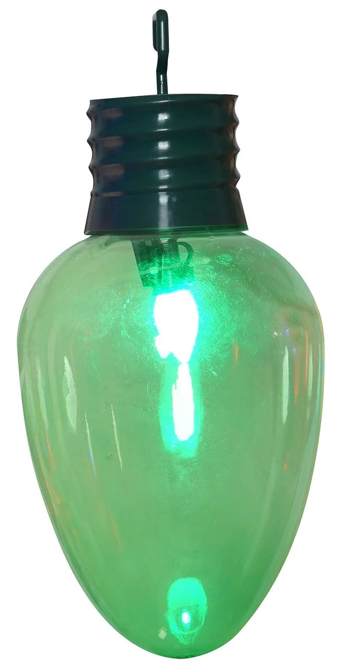 Green jumbo LED light bulb.