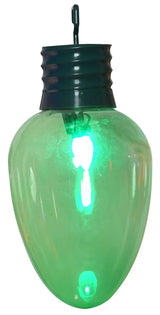 Green jumbo LED light bulb.