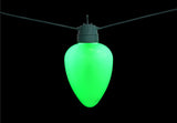 Green jumbo LED light bulb.