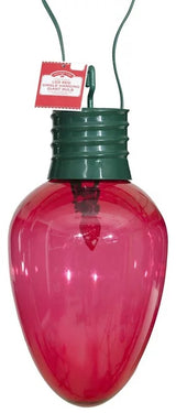 Red jumbo LED light bulb.