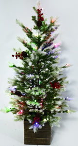 Potted artificial tree with Starry lights.