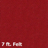 This image shows the 7 ft. Red colored felt option.