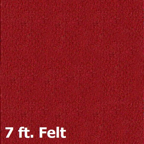 This image shows the 7 ft. Red colored felt option.