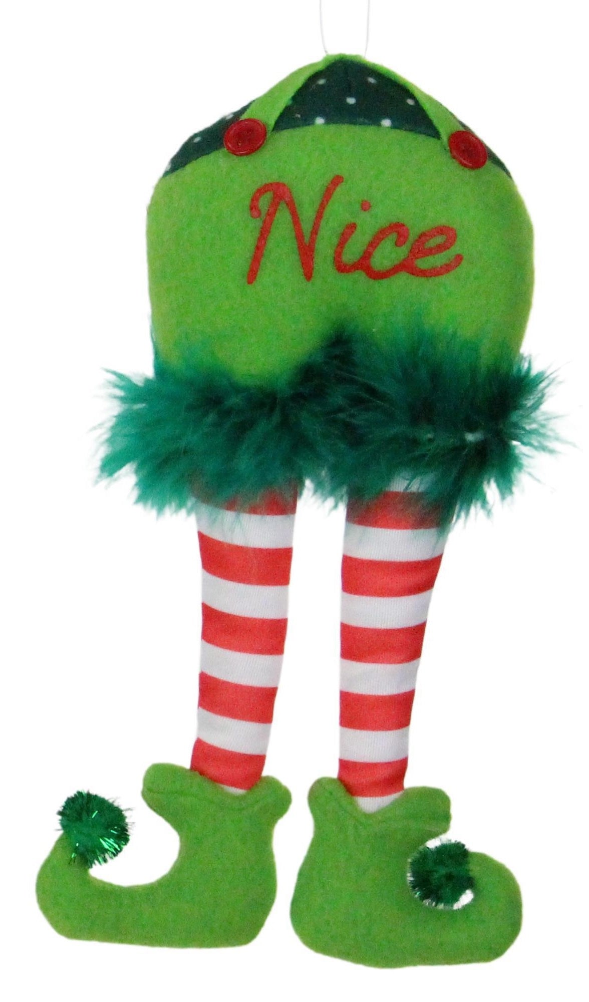 9" Naughty or Nice Elf Bottom Ornament