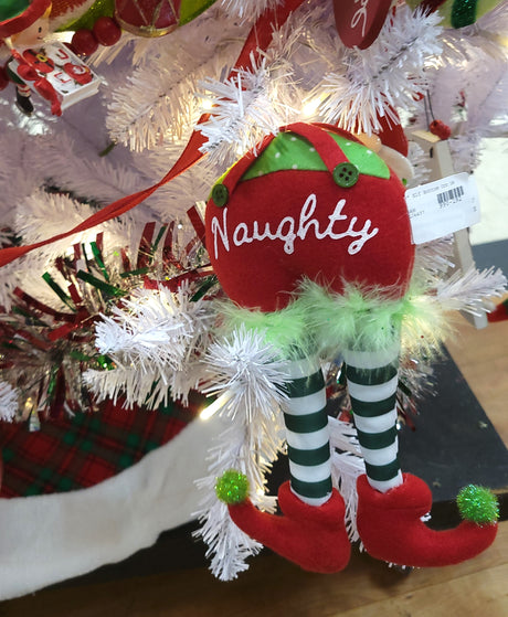 9" Naughty or Nice Elf Bottom Ornament