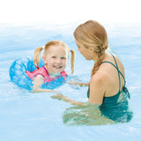 Swim outfit for toddlers. It features an inflatable ring around the center to keep them afloat.