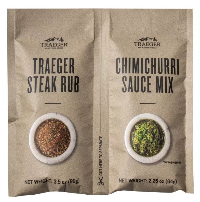 Traeger Steak Blend Pellets with Rub & Sauce Kit