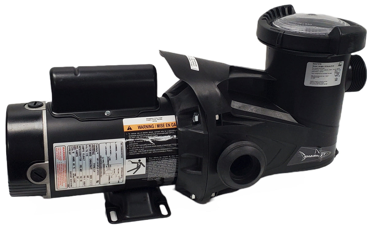 1.5 HP 2-Speed Sharkjet Series Horizontal Discharge Above Ground Pump