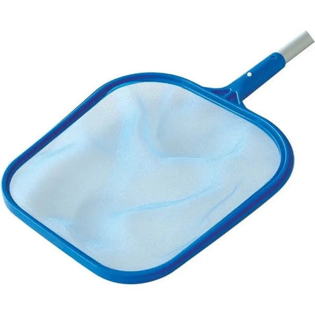 Pool skimmer. The border around the net is blue and the handle is silver. There's a 5 ft. pole included.