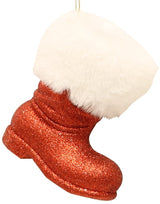 Glitter Skate/Boot Ornament with Fur Cuff