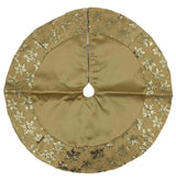 20" Miniature Tabletop Tree Skirt with Sequined Snowflake Border