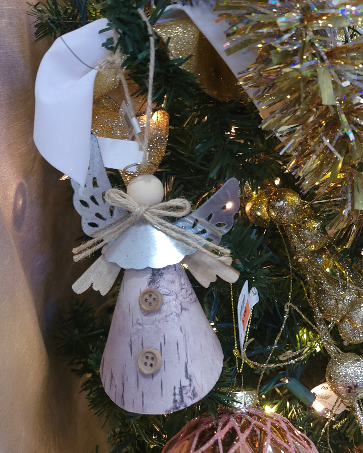 4.75" Rustic Angel Ornament