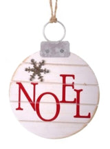 5" Joy/Noel/Believe Word Ornament