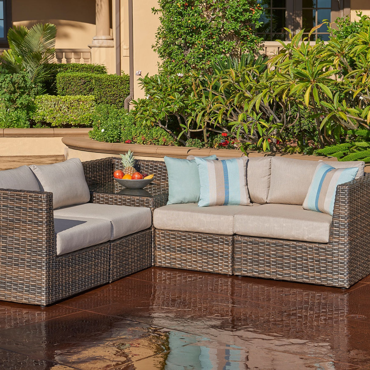 Memphis Wicker Sectional Sets