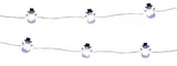 This image shows the pure white lighted snowmen lights.