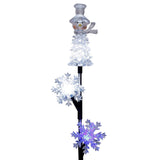 Snowman & Snowflake Solar Garden Stake
