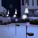Snowman & Snowflake Solar Garden Stake