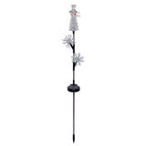 Snowman & Snowflake Solar Garden Stake