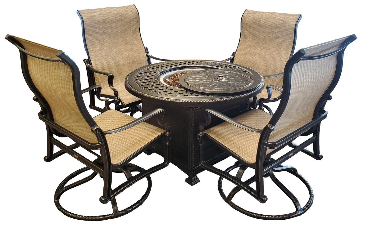Bel Air Sling Cast Aluminum Fire & Chat Sets