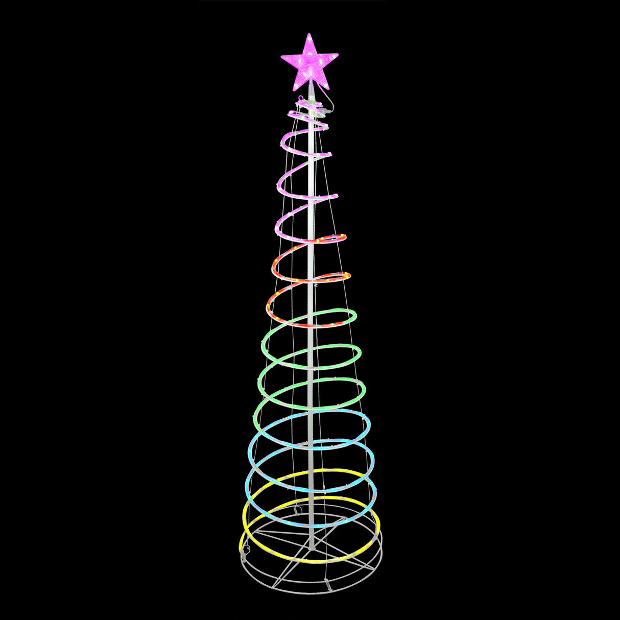 RGB Wire Spiral Tree Decoration with Dancing Lights