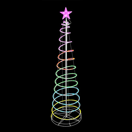 RGB Wire Spiral Tree Decoration with Dancing Lights