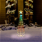 Set of 2 RGB Straight Frame Remote-Controlled LED Dancing Tree Bundle