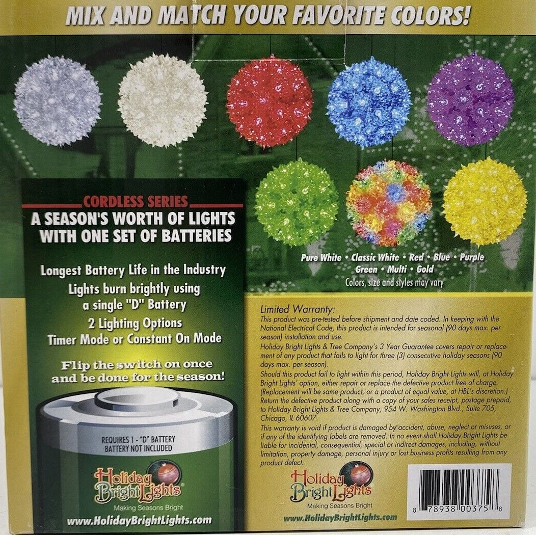 6" Bright Light Starlight Spheres