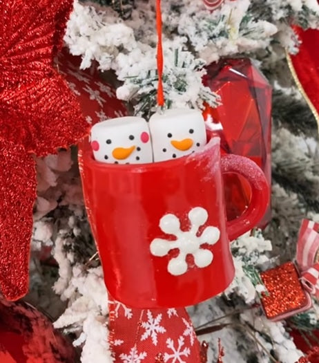 3" Marshmallows in Mug Ornament