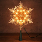 Glitter snowflake tree topper.