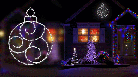 24" Twinkling LED Ornament Decorations