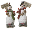 Decorative snowman figurines. This picture shows the two different options available.
