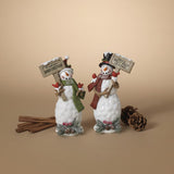 Decorative snowman figurines. This picture shows the two different options available.