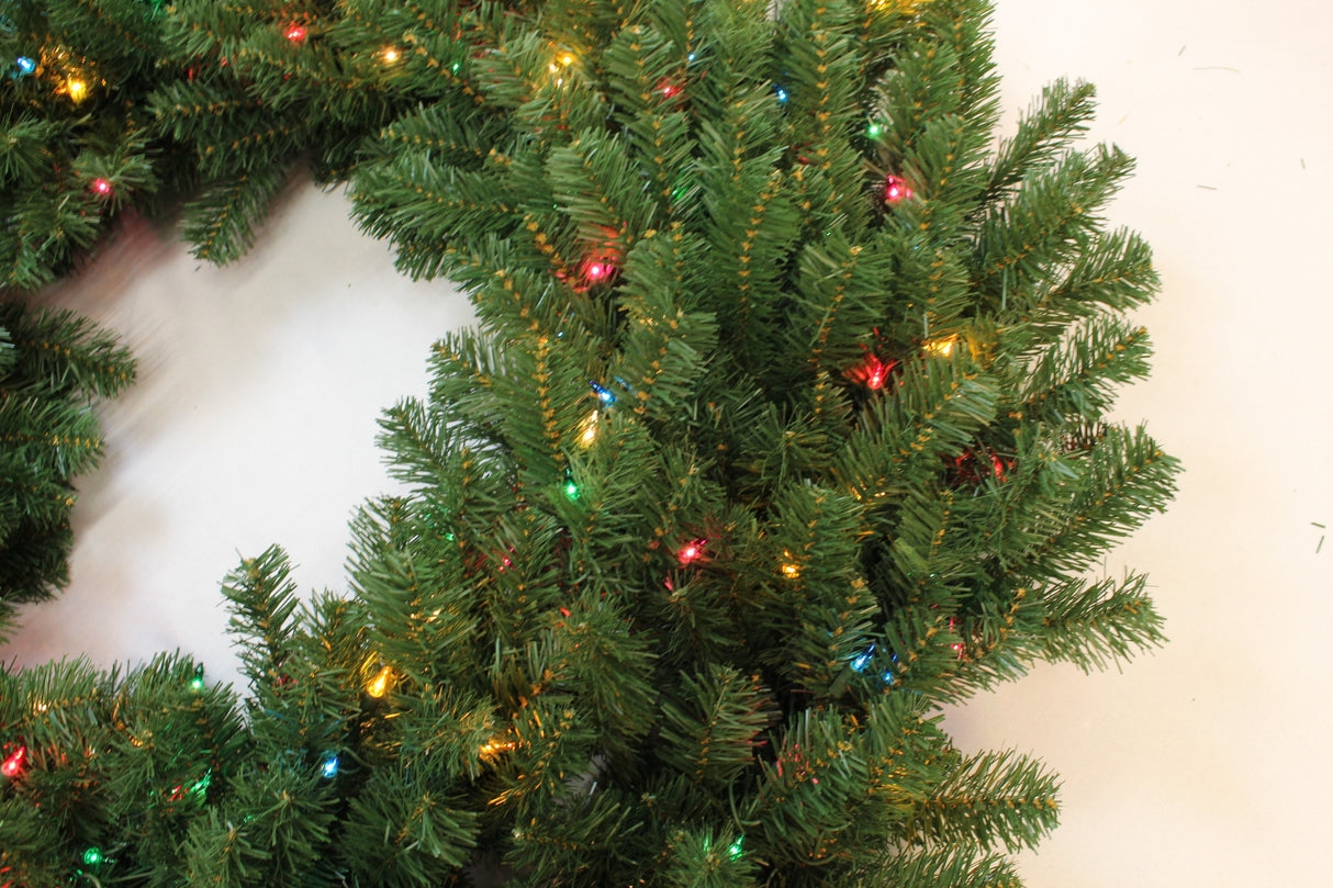 48" Pre-Lit Tiffany Artificial Christmas Wreath