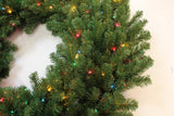 48" Pre-Lit Tiffany Artificial Christmas Wreath