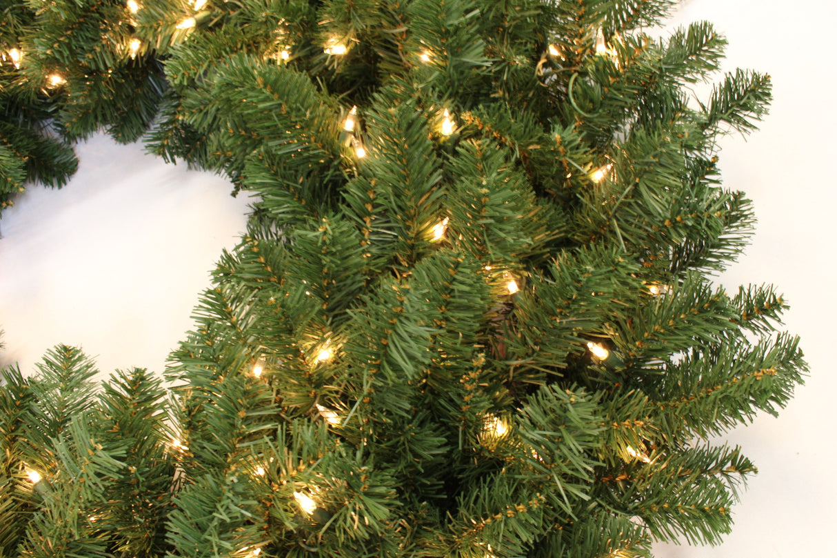 48" Pre-Lit Tiffany Artificial Christmas Wreath