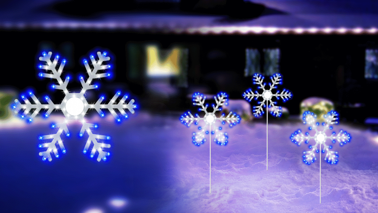 Hi-Vibrant LED Twinkling Snowflake Decoration
